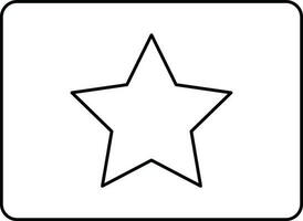 étoile icône dans noir ligne art. vecteur