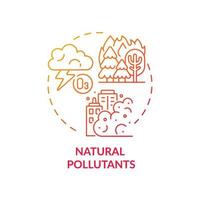 icône de concept de polluants naturels vecteur