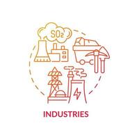 icône de concept d & # 39; industries vecteur