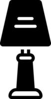 solide icône pour lampe vecteur