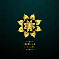 Vecteur de design floral brillant marque luxe