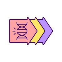 icône de couleur rgb évolution génétique vecteur