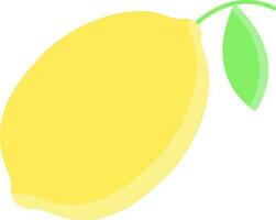 citron avec feuille icône dans Jaune et vert couleur. vecteur