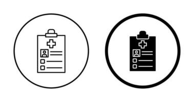 icône de vecteur de dossier médical