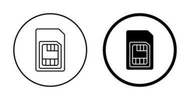 icône de vecteur de carte sim