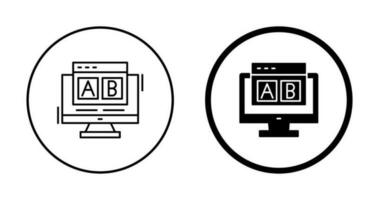 icône de vecteur de test ab