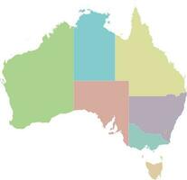 vecteur Vide carte de Australie avec Régions ou territoires et administratif divisions. modifiable et clairement étiqueté couches.