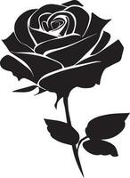 Rose vecteur conception silhouette illustration noir Couleur