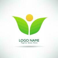 Créatif vert feuille éco biologique logo conception vecteur modèle. vert environnement concept, écologique.