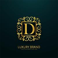 Vecteur de design floral brillant marque luxe