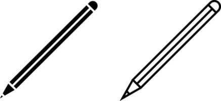 crayon icône, symbole, signe dans glyphe et ligne style. vecteur illustration