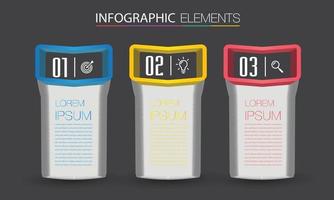 infographie de bannière de modèle de zone de texte moderne vecteur