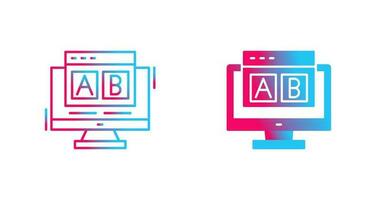 icône de vecteur de test ab