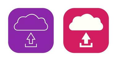 icône de vecteur de téléchargement unique vers le cloud