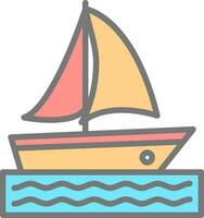 conception d'icône de vecteur de catamaran
