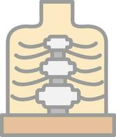 cage thoracique vecteur icône conception