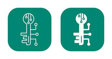 icône de vecteur de clé électronique