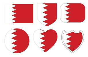 drapeau de Bahreïn dans conception forme. vecteur