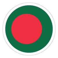 bangladesh drapeau cercle. drapeau de bangladesh dans rond cercle vecteur