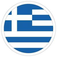 grec drapeau cercle forme. le nationale drapeau de Grèce rond forme vecteur