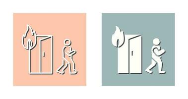 unique en cours d'exécution de l'icône de vecteur de feu