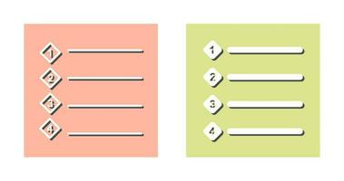 icône de vecteur de liste numérotée unique