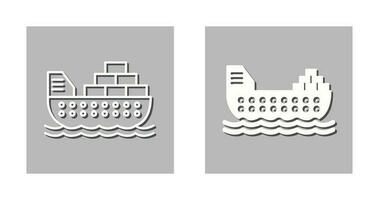 icône de vecteur de navire cargo