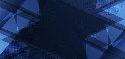 Abstrait fond diagonal dégradé bleu foncé avec chevauchement de forme de triangles vecteur