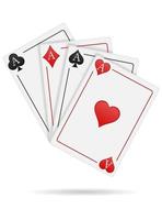 cartes de casino ace illustration vectorielle stock isolé sur fond blanc vecteur