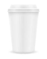 tasse de papier pour illustration de vecteur stock café isolé sur fond blanc