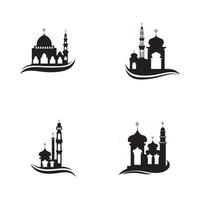 modèle de conception mosquée icône vector illustration