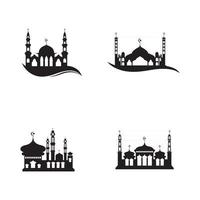 modèle de conception mosquée icône vector illustration