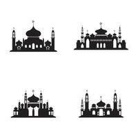 modèle de conception mosquée icône vector illustration