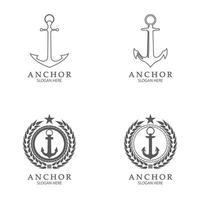 vecteur de conception de logo ancre