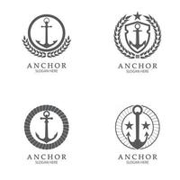 vecteur de conception de logo ancre