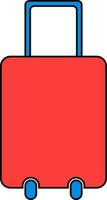 chariot sac illustration dans bleu et rouge couleur. vecteur