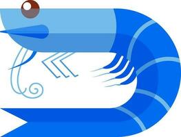 dessin animé personnage de une bleu anguille. vecteur