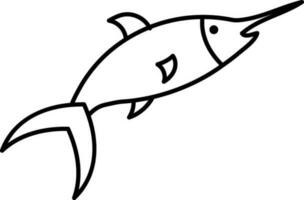 personnage de une poisson-aiguille sur blanc Contexte. vecteur