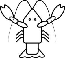 personnage de une Homard sur blanc Contexte. vecteur