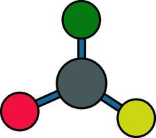 molécule structure avec coloré atomes. vecteur