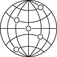 global réseau signe ou symbole. vecteur