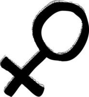hétérosexuel signe de femelle genre. vecteur