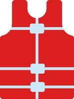 illustration de rouge gilet icône pour sécurité concept. vecteur