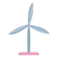 moulin à vent à énergie verte vecteur