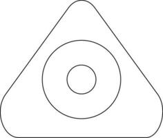 illustration de une Triangle tailleur craie. vecteur