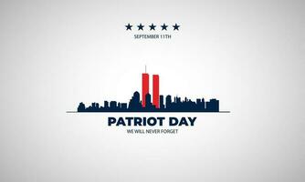 patriote journée septembre 11ème avec Nouveau york ville Contexte vecteur illustration