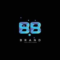 initiale lettre bb logo conception avec coloré style art vecteur