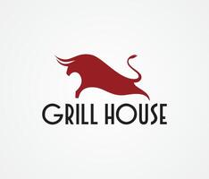 barbecue, gril, restaurant, logo et vecteurs vecteur