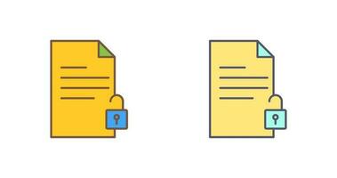 déverrouiller l'icône de vecteur de documents