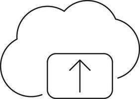 nuage l'informatique, télécharger signe ou symbole. vecteur